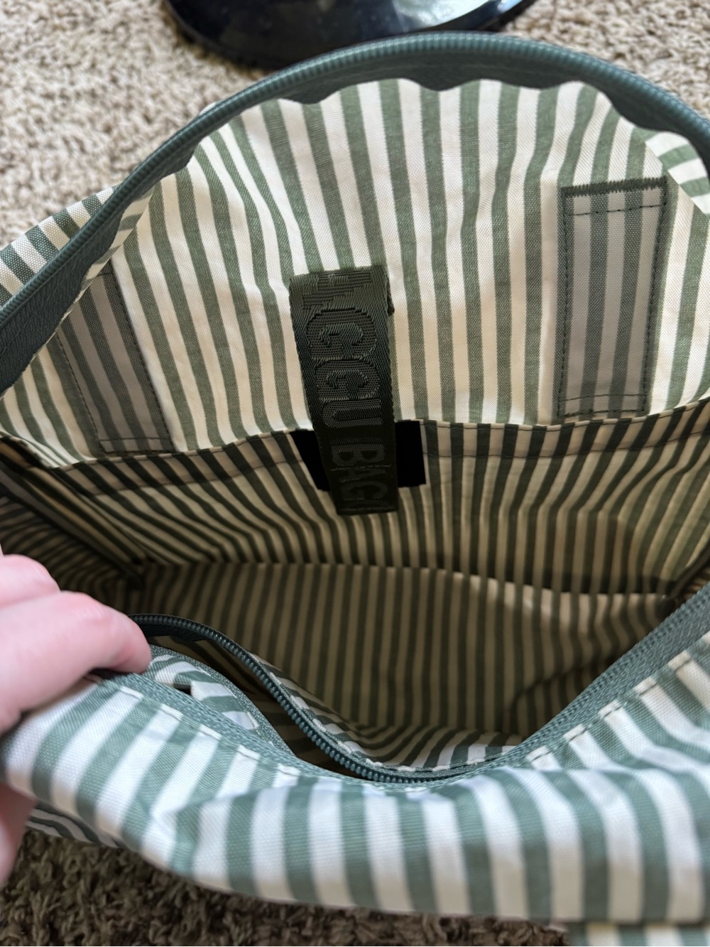 BAGGU Everyday Cloud Bag Sage Stripe - Picture 2 of 4